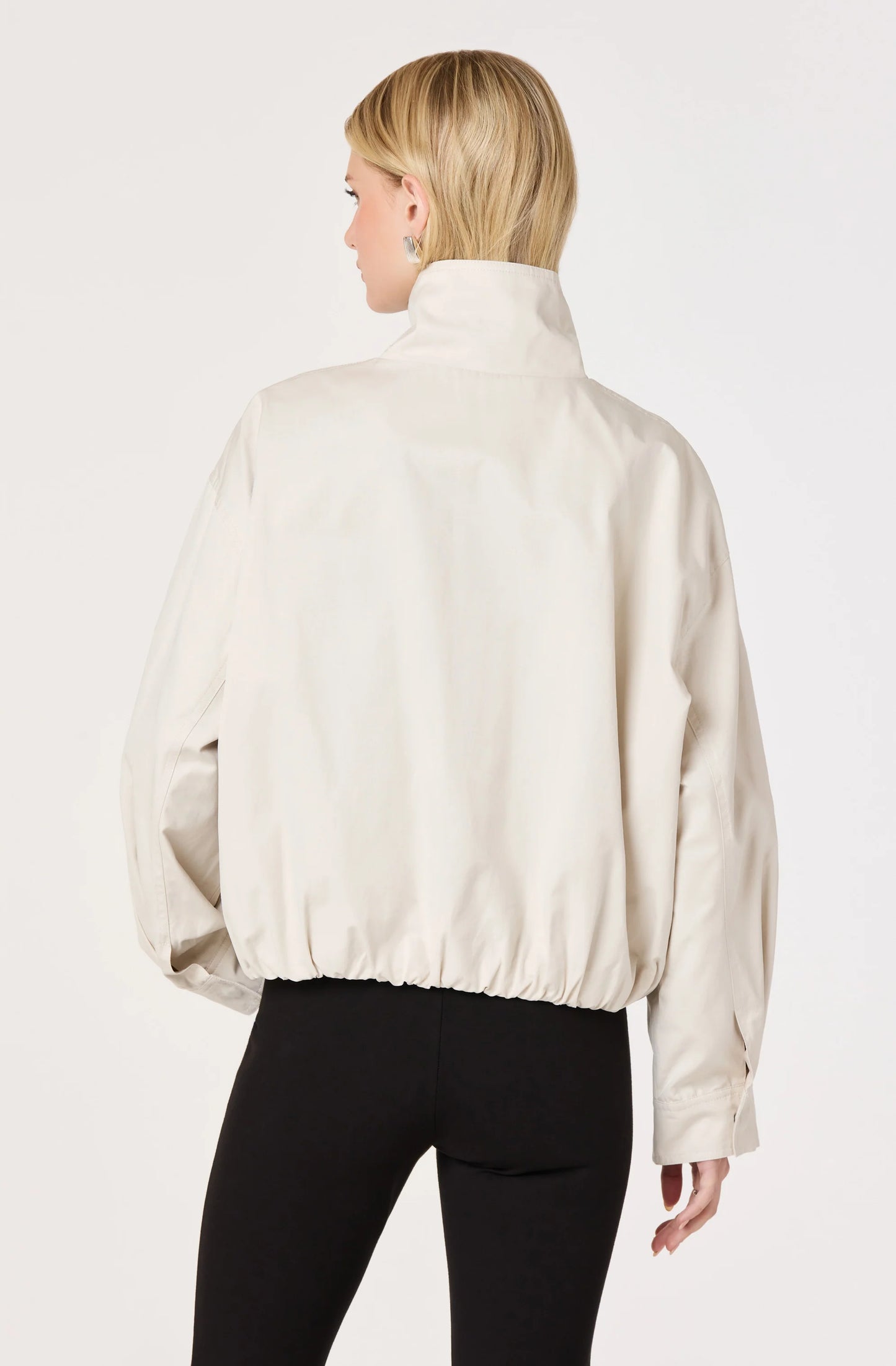 Cooper Oversized Bomber Jacket - Bone