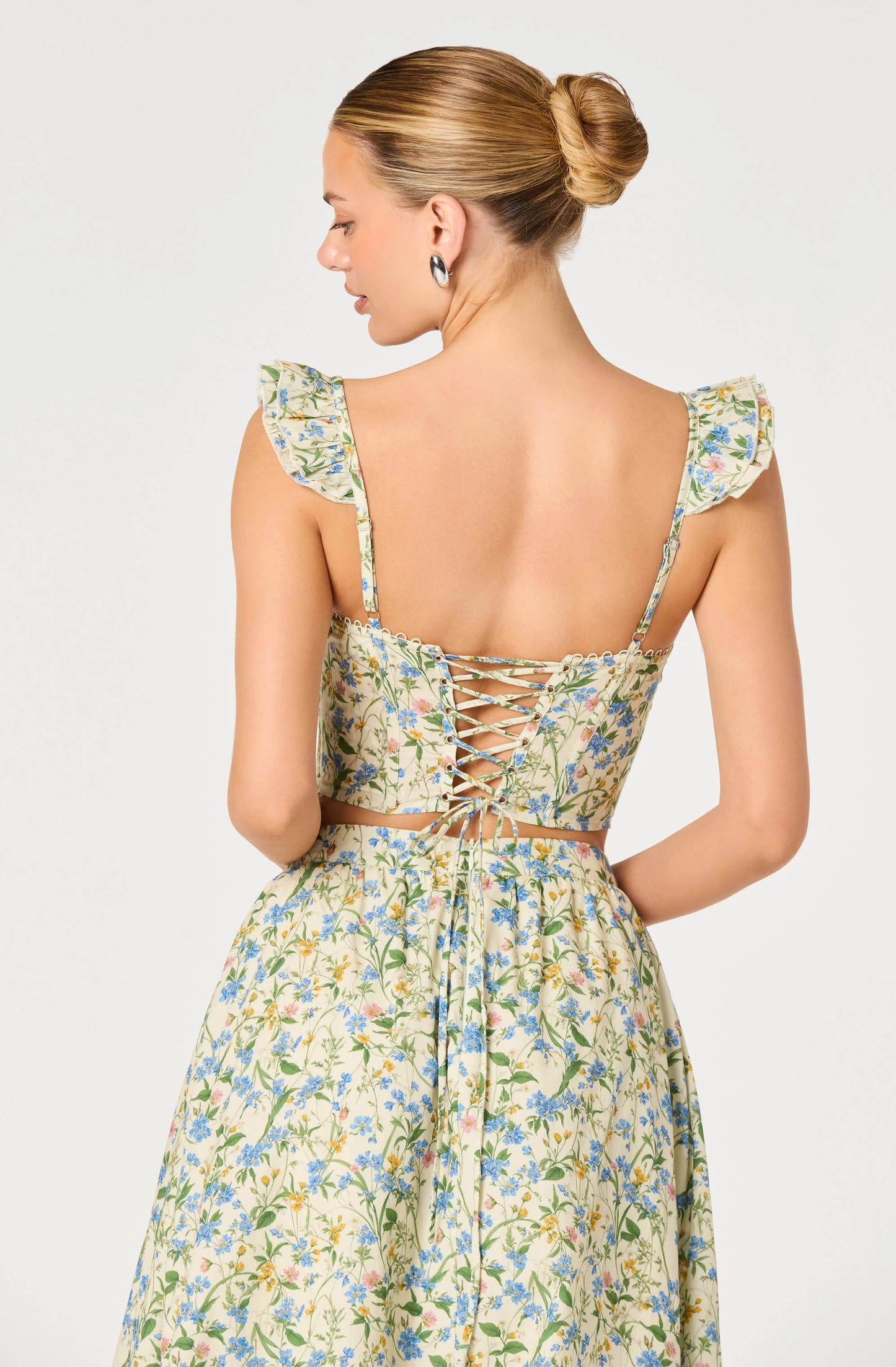 Floral Two-Piece Set - Blue/Green Multi