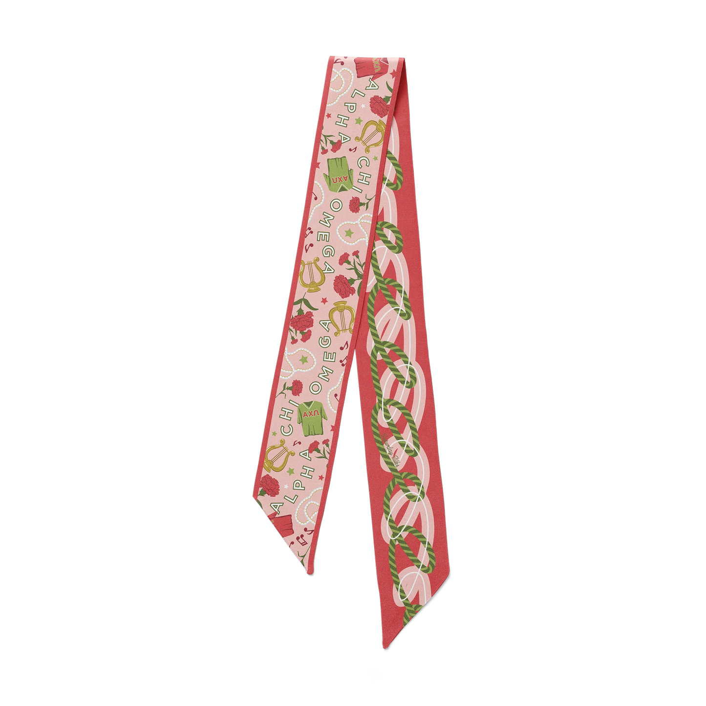 Saturday Silks - Alpha Chi Omega Skinny Scarf