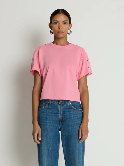 Ada Button Tee - Quartz