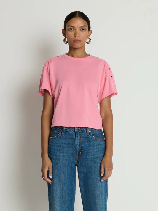 Ada Button Tee - Quartz
