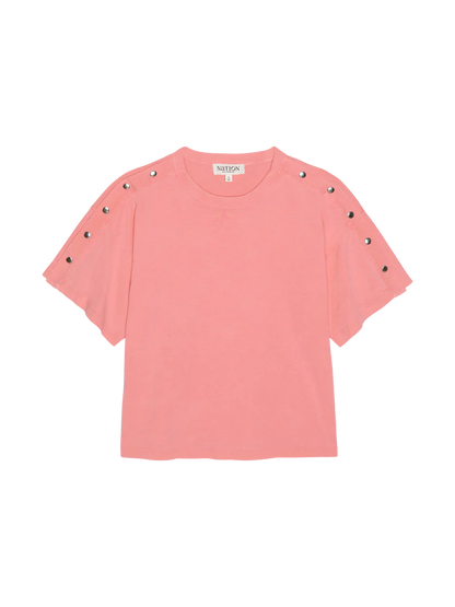 Ada Button Tee - Quartz