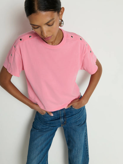 Ada Button Tee - Quartz