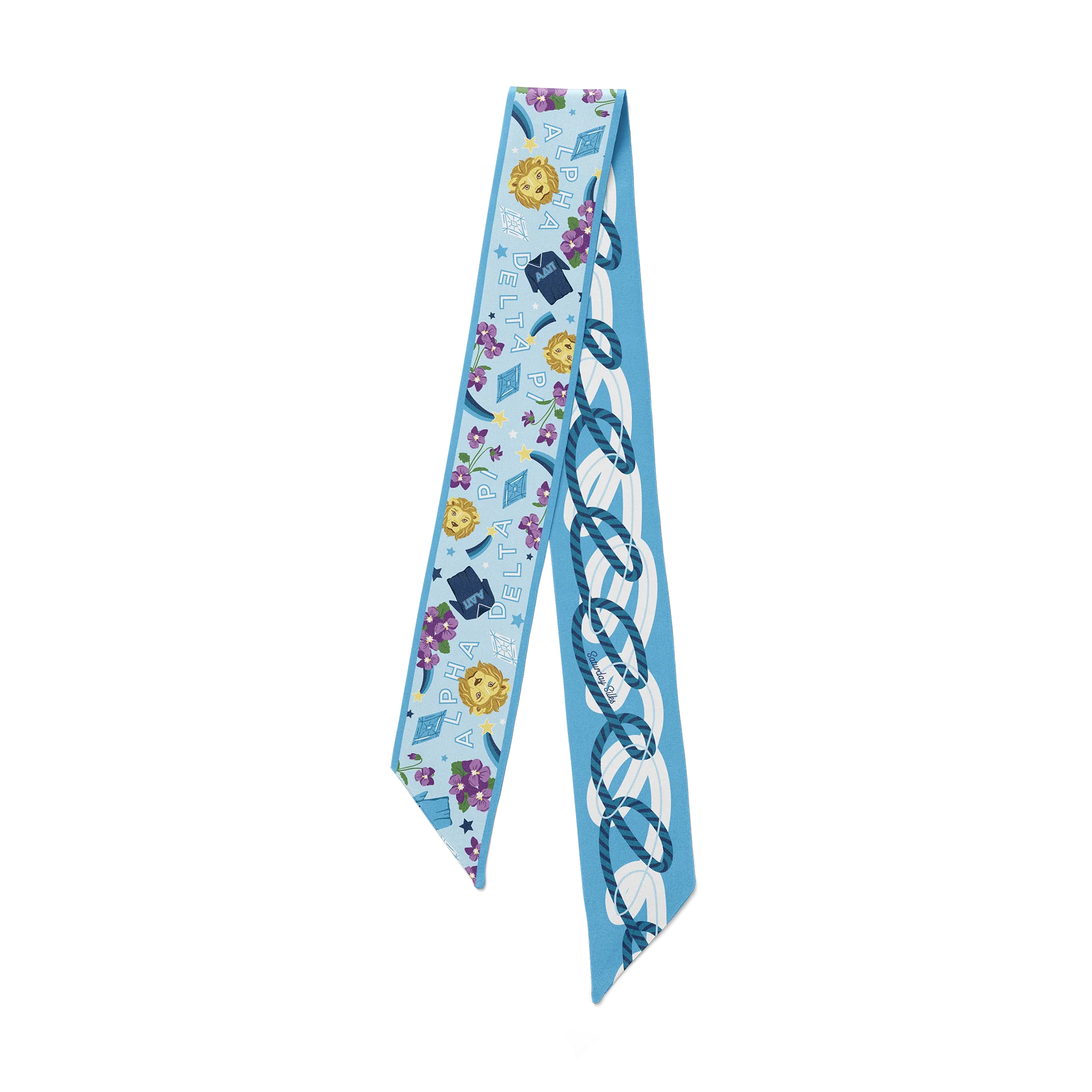 Saturday Silks - Alpha Delta Pi Skinny Scarf