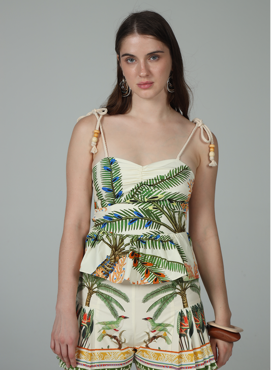 Julia Rope Straps Crop Top - Nirvana