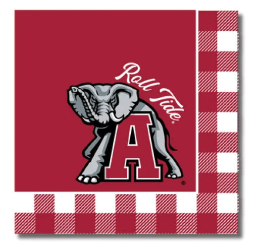 Checkerboard Full Color Napkins - Alabama A Logo