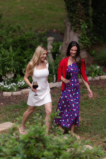 Karin Dress - Navy Cherry