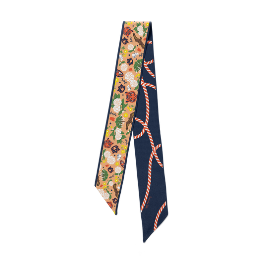 Saturday Silks - Auburn Tigers Twilly Scarf