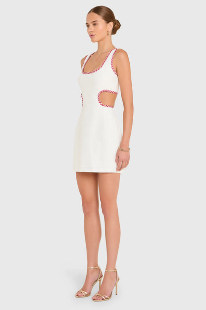 Beeba Dress - Ivory Red