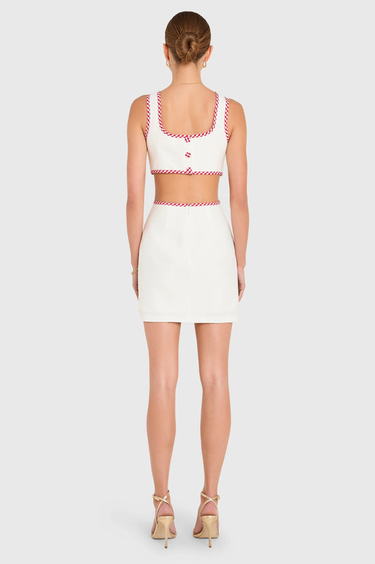 Beeba Dress - Ivory Red