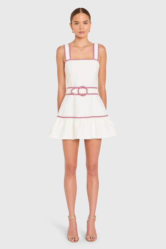 Kassy Romper - Ivory Red