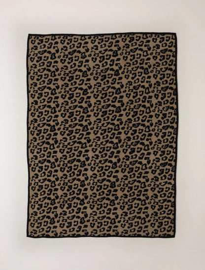 Barefoot Dreams - CozyChic® Barefoot in the Wild® Throw - Camel/Black