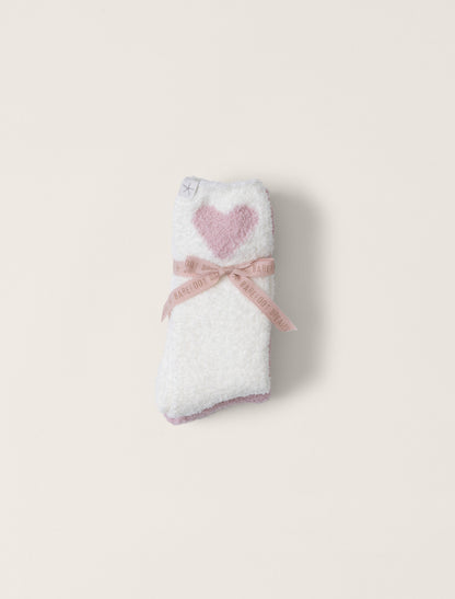 Barefoot Dreams - Cozychic® Heart Print Sock Set - Pink Peonie/Pearl