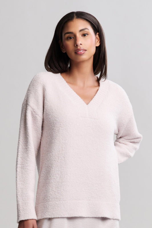 CozyChic® V-Neck Pullover - Sand Dune
