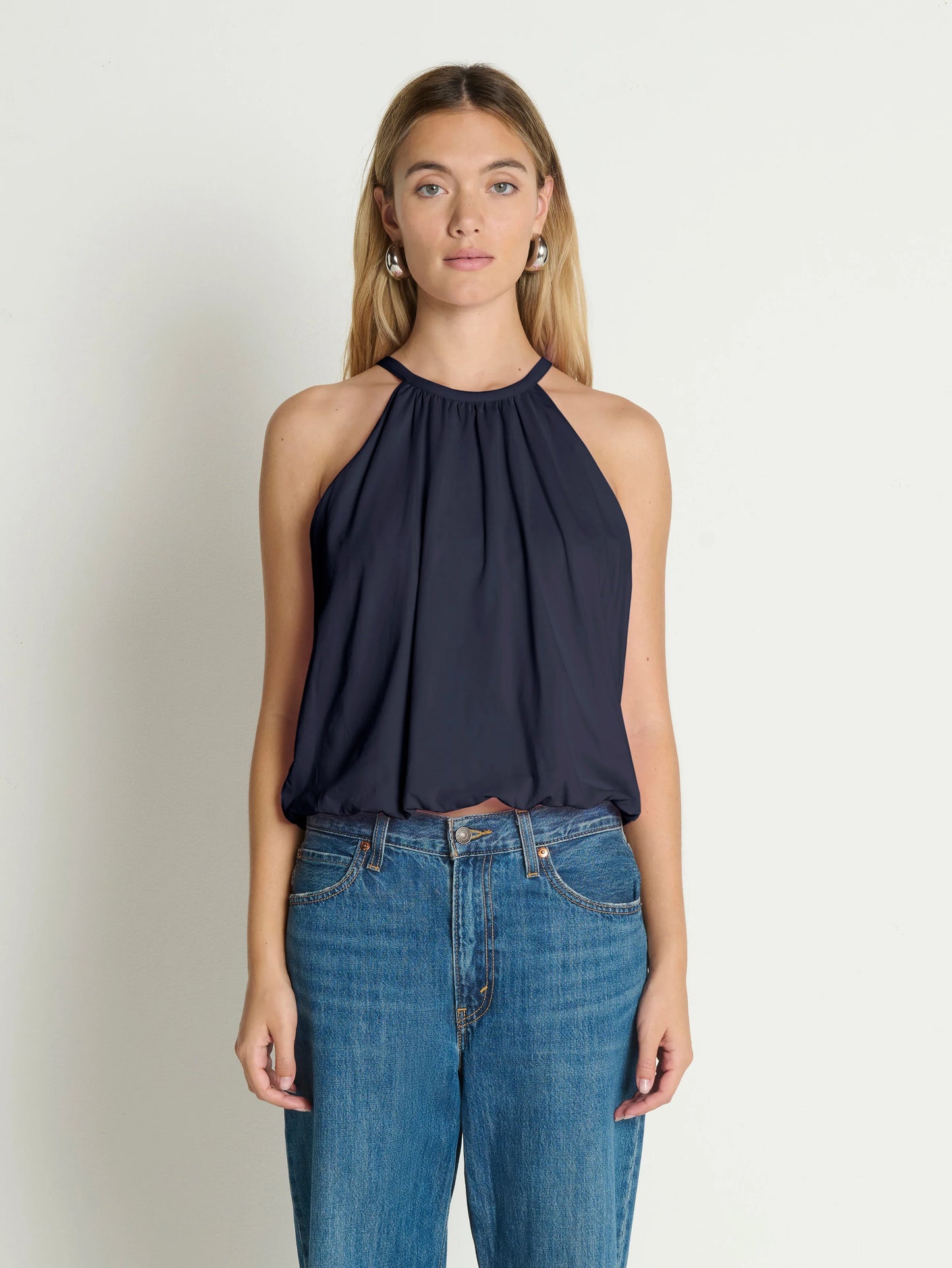 Bell Bubble Top - Navy Night Sky