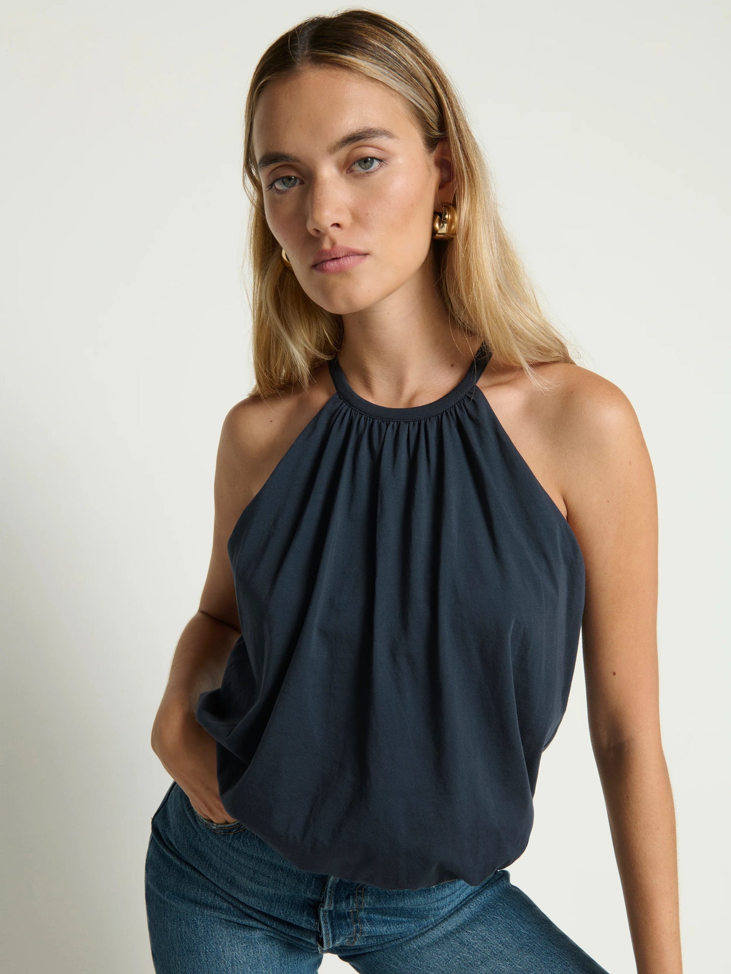 Bell Bubble Top - Navy Night Sky