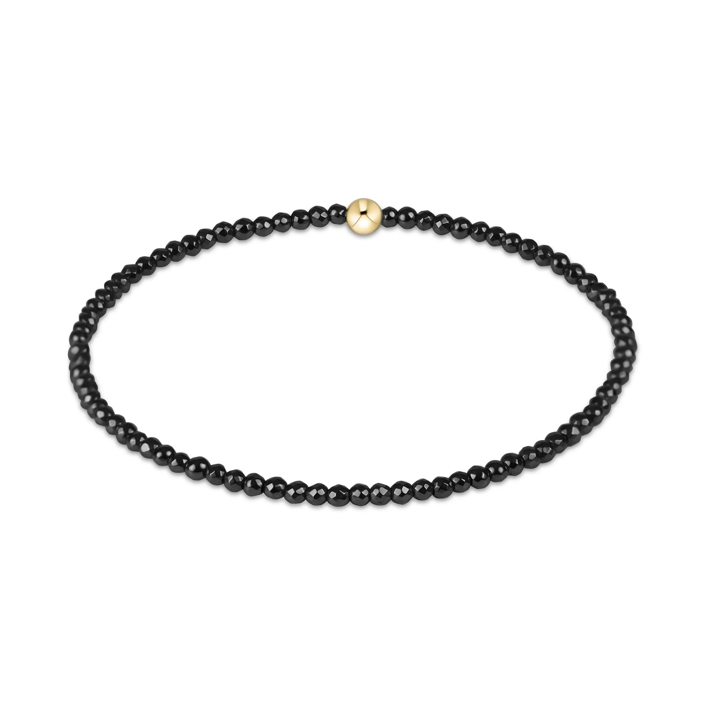 Faceted Hematite 2mm Bead Bracelet