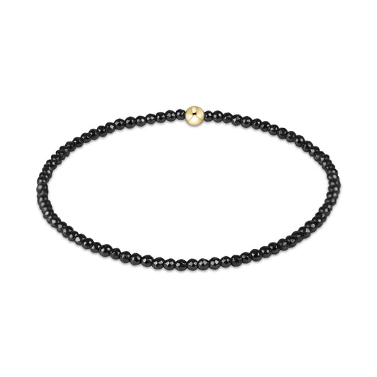 Faceted Hematite 2mm Bead Bracelet