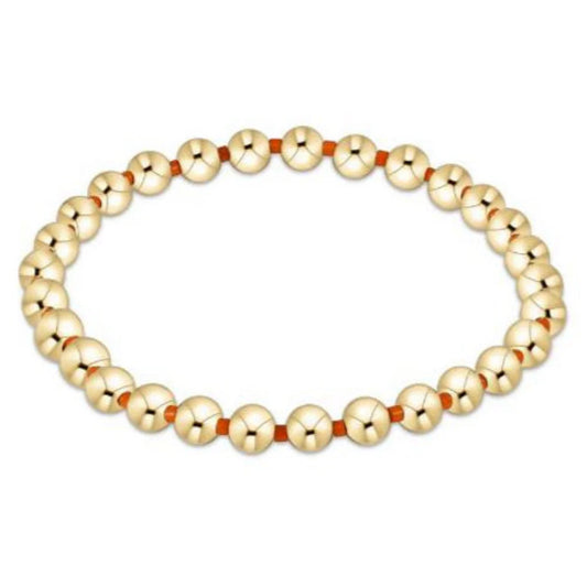 Gameday Hope Grateful 5MM Bead Bracelet - Bright Orange