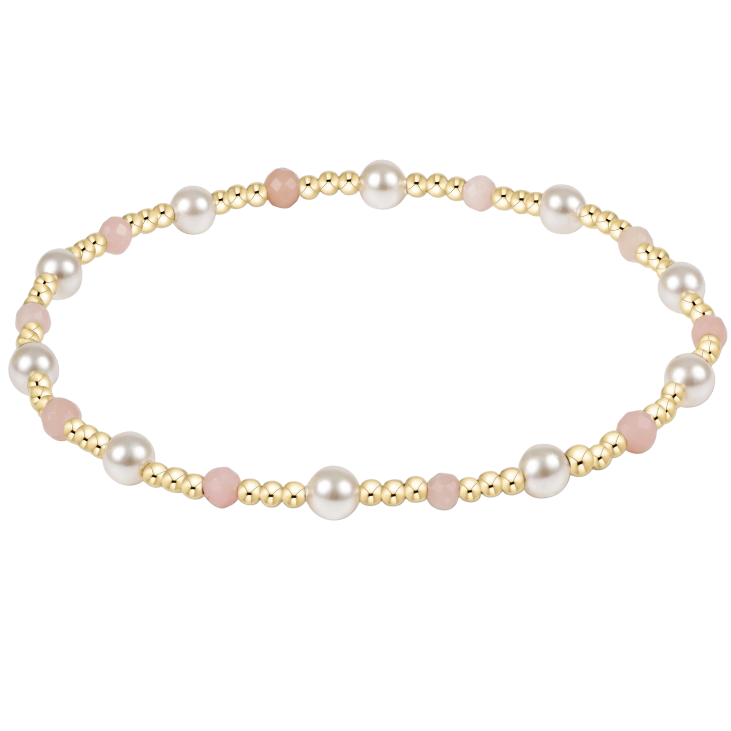 Pearl Sincerity 4mm Gem Bracelet - Pink Opal