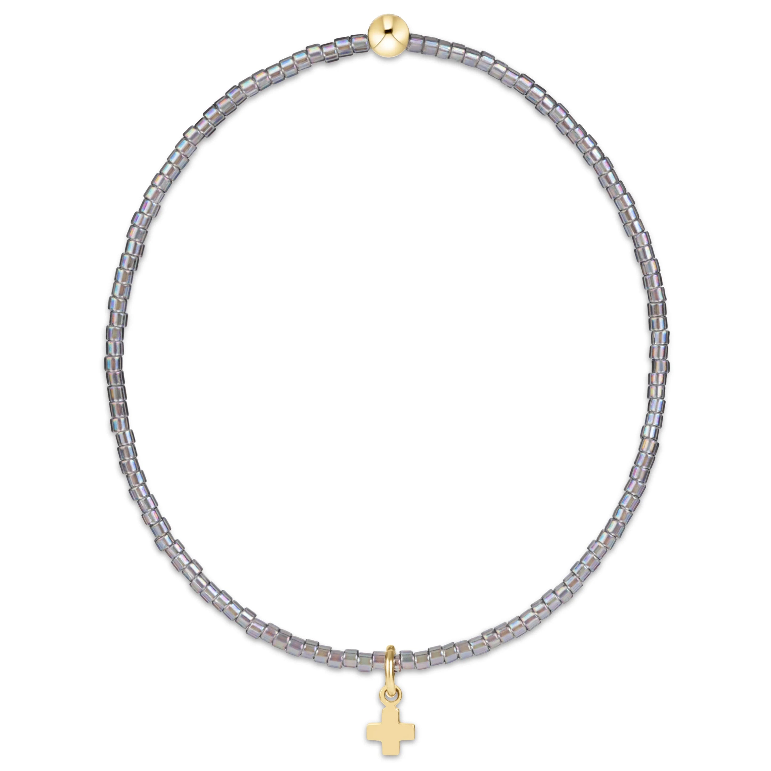 Hope Classic Morning Mist Bracelet - Signature Cross Small Gold Charm