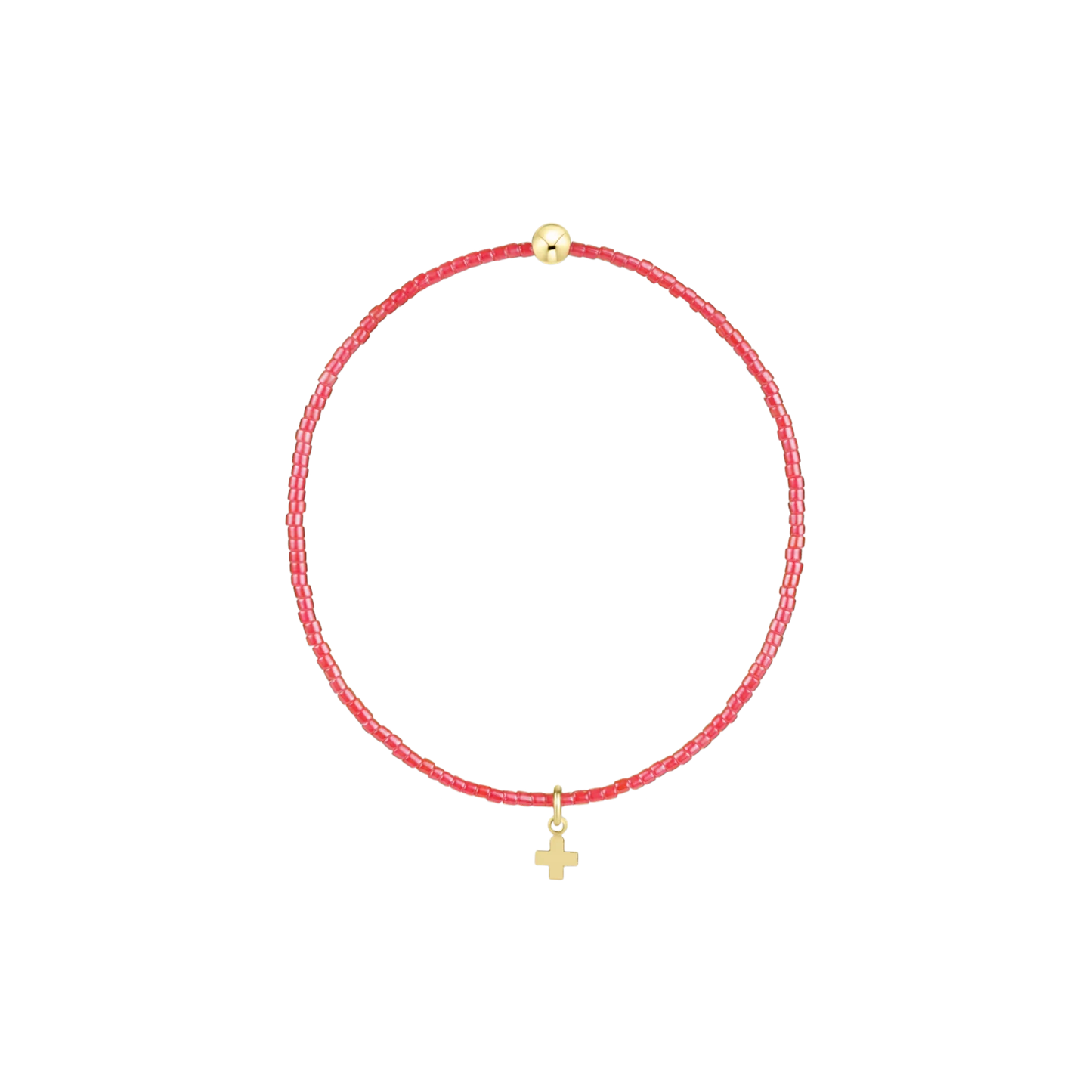 Hope Classic Bracelet - Signature Cross Small Gold Charm - Sherbert