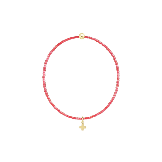 Hope Classic Bracelet - Signature Cross Small Gold Charm - Sherbert