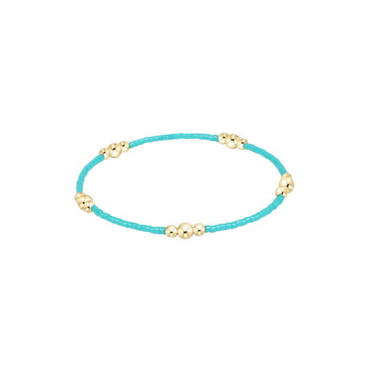 Hope Purpose Gold Bracelet - Turquoise