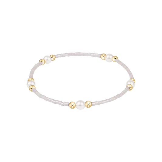 Hope Purpose Pearl Bracelet - Silky White