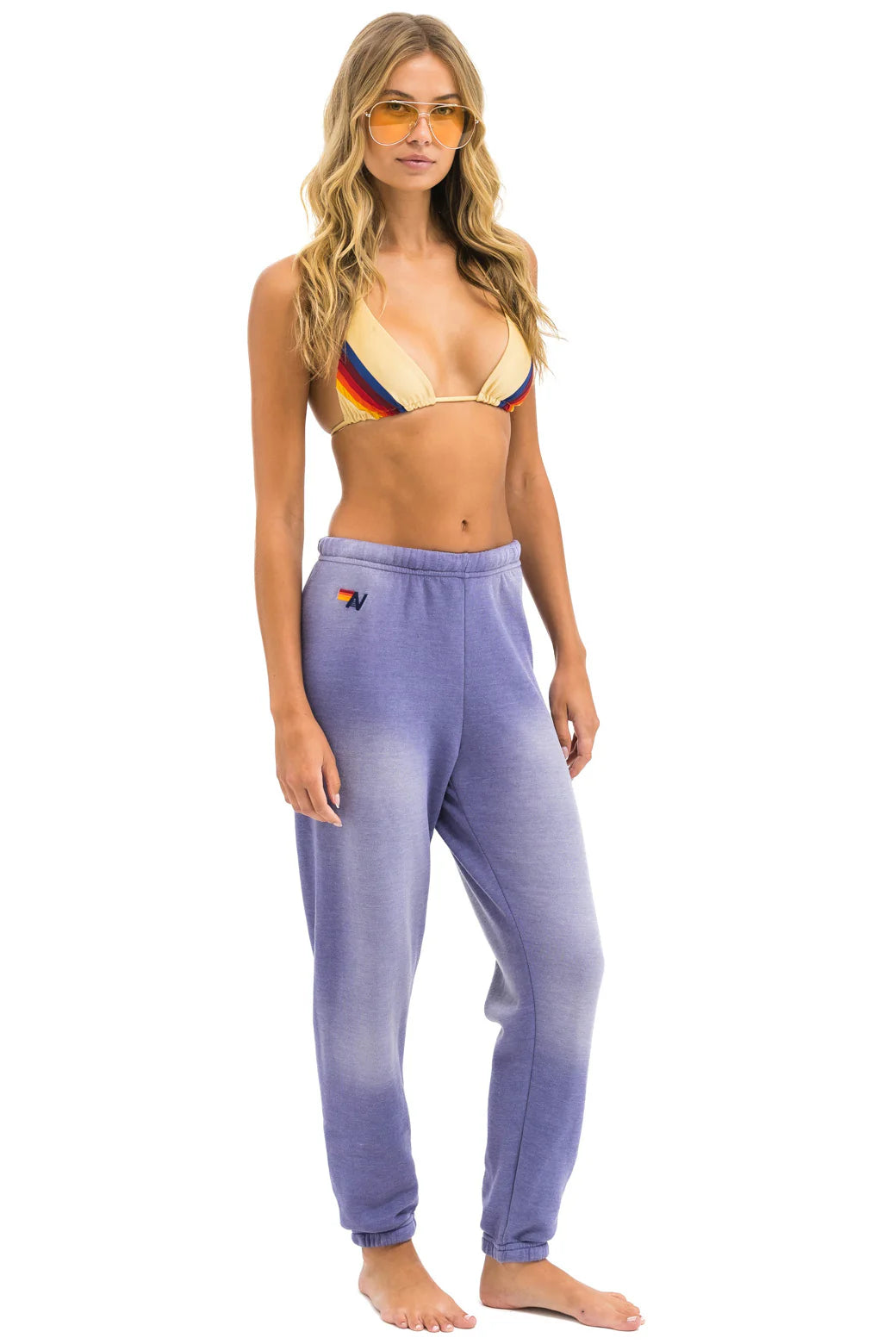 Aviator Nation - Bolt Stitch Sweatpants - Faded Grape