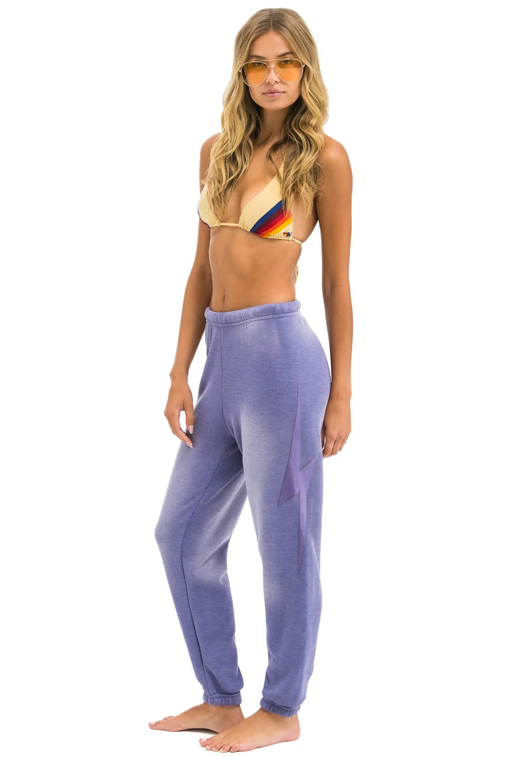 Aviator Nation - Bolt Stitch Sweatpants - Faded Grape