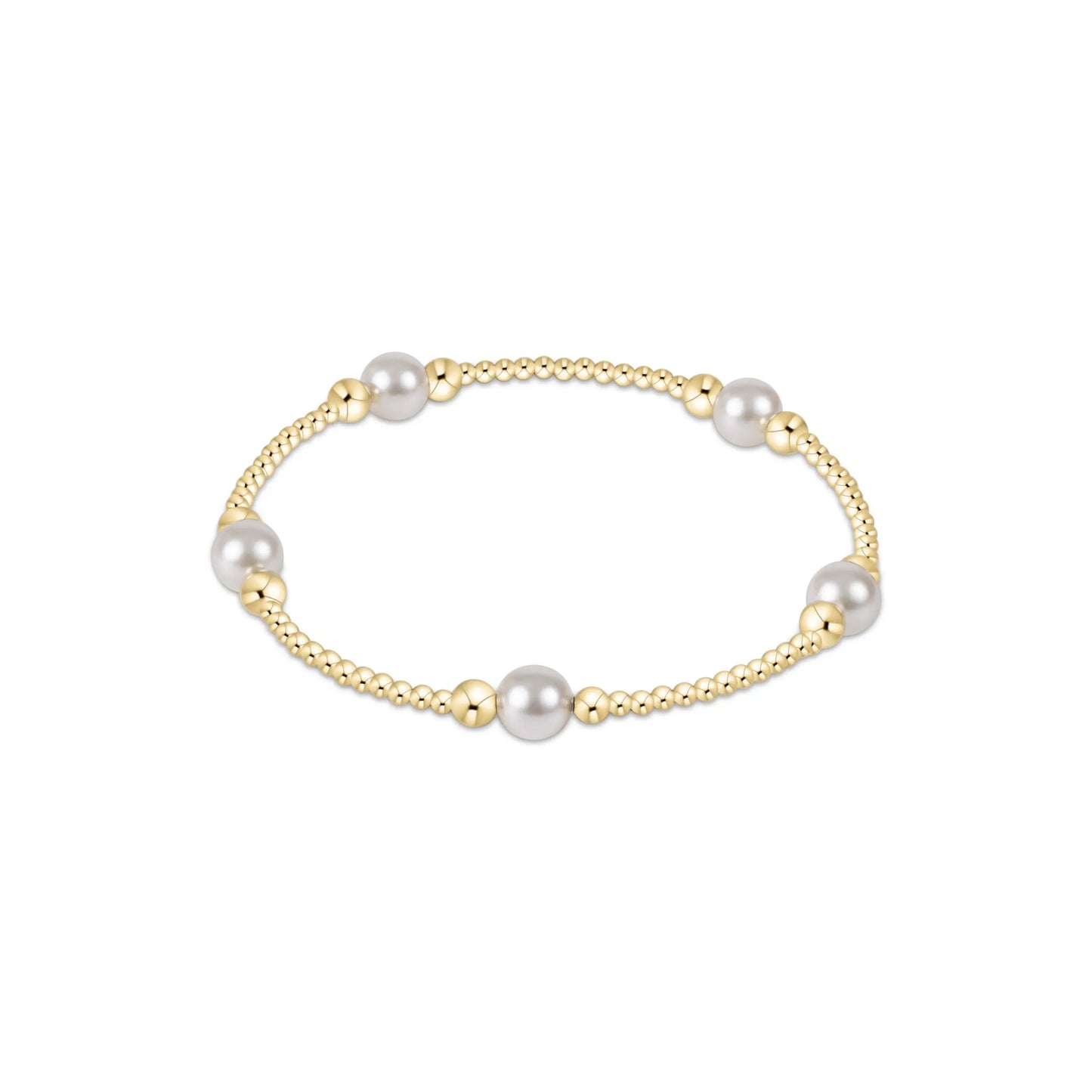 Purpose Pearl 6mm Bead Bracelet - Gold