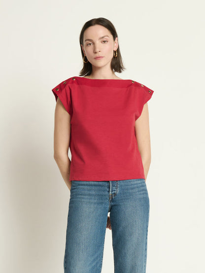 Brooks Boatneck Top - Rio Red