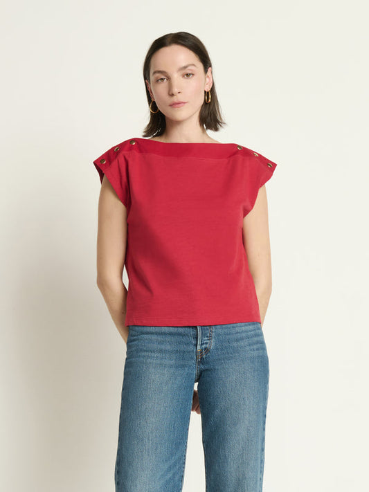 Brooks Boatneck Top - Rio Red