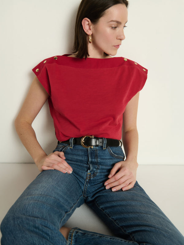 Brooks Boatneck Top - Rio Red