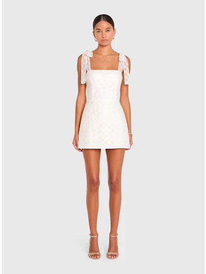 Keenan Skort Romper - White - Spinout