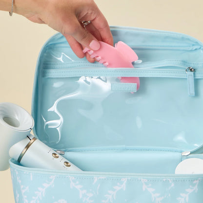 Vanity Case - Blue Trellis