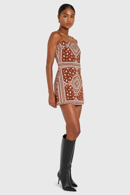 Avani Skort Romper - Montana Print