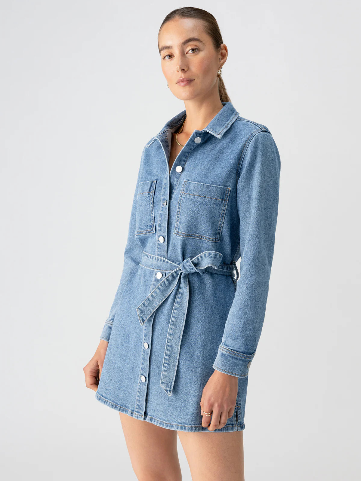 Sanctuary - Denim Utility Shirt Dress Solar Flare