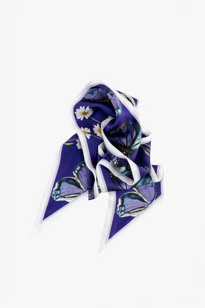 Purple Silk Ribbon Scarf