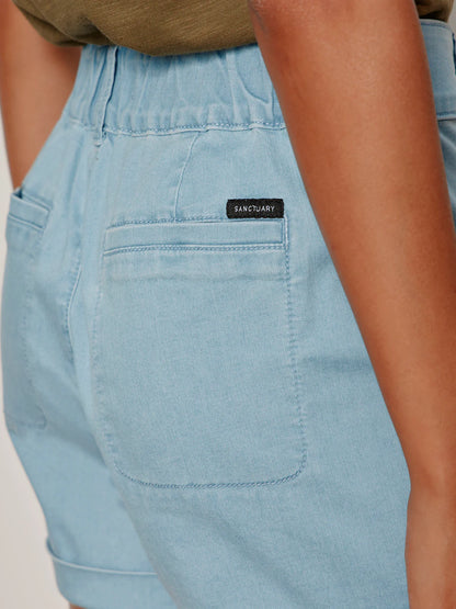 Wander On Denim Short - Skyline
