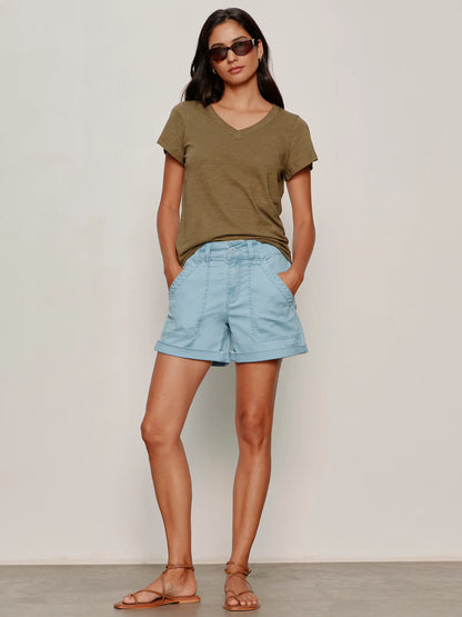 Wander On Denim Short - Skyline