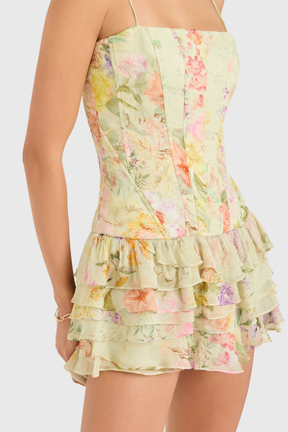 Laureline Romper in Whistledown - Endive Multi