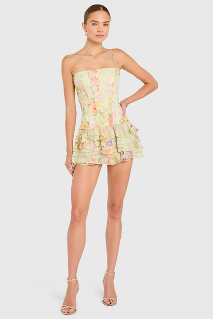 Laureline Romper in Whistledown - Endive Multi