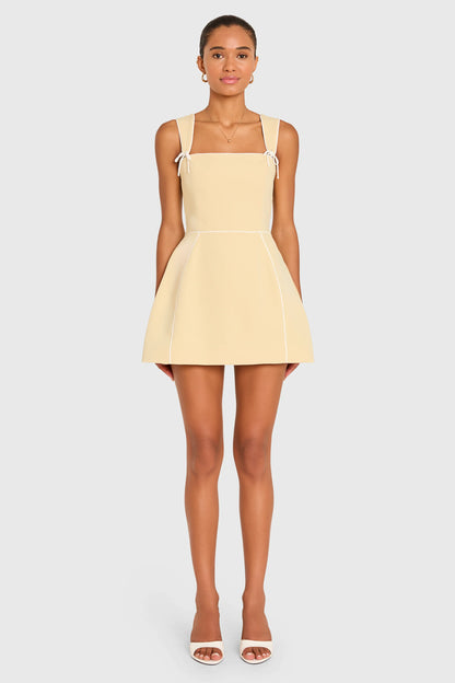 Baylee Romper - Cornsilk/Ivory