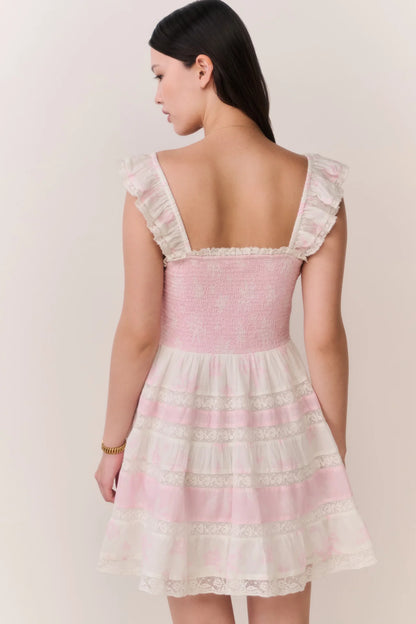 Colbera Mixed Print Cotton Mini Dress - Nantucket Heirloom