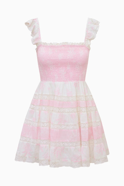 Colbera Mixed Print Cotton Mini Dress - Nantucket Heirloom