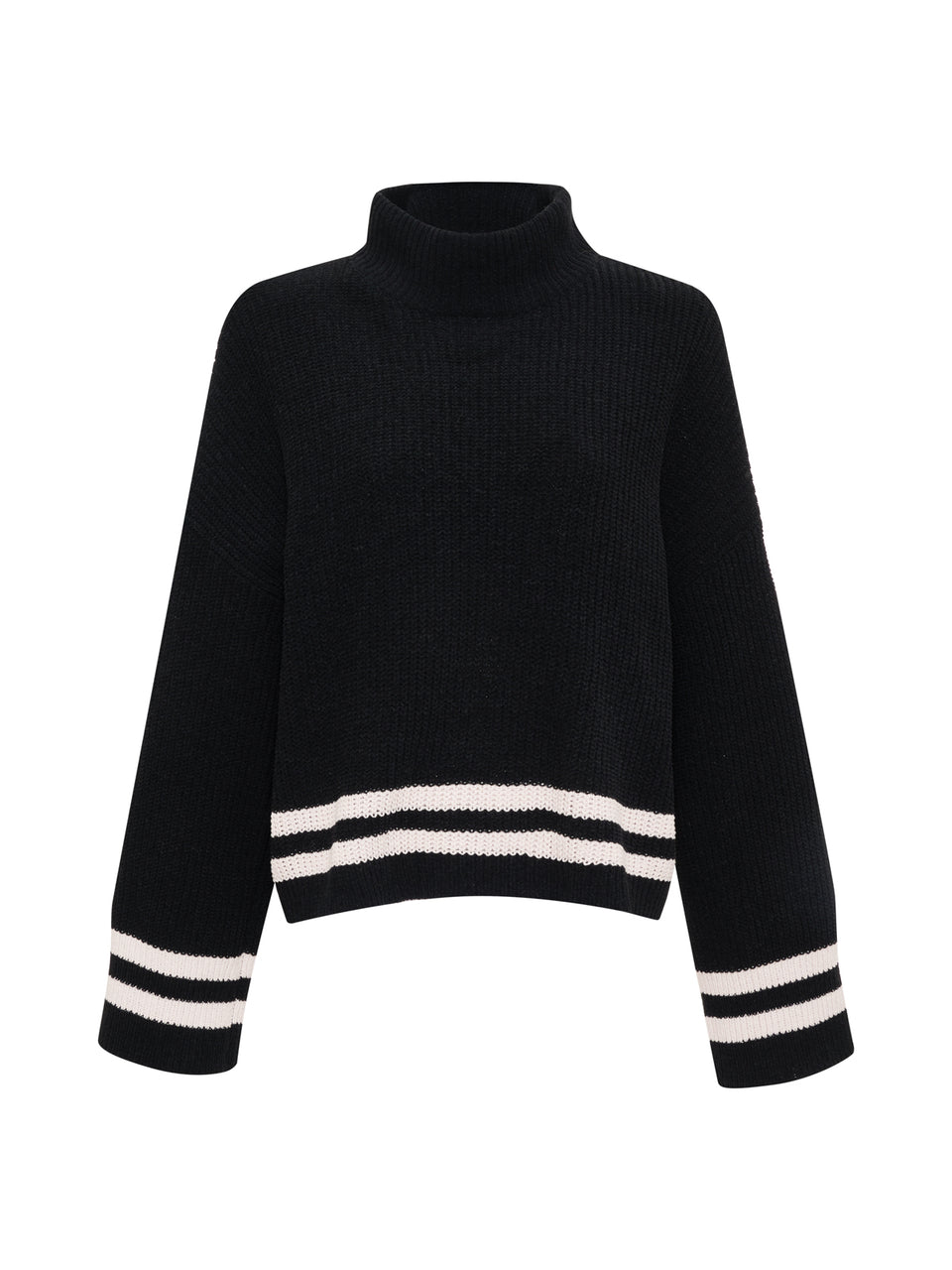 Sanctuary - Stay Cozy Sweater - Black Toasted Stripe