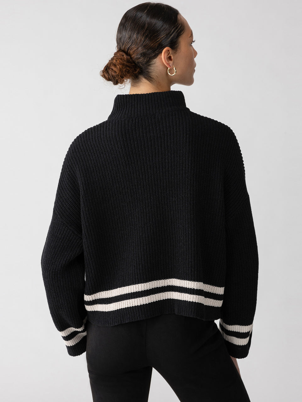 Sanctuary - Stay Cozy Sweater - Black Toasted Stripe