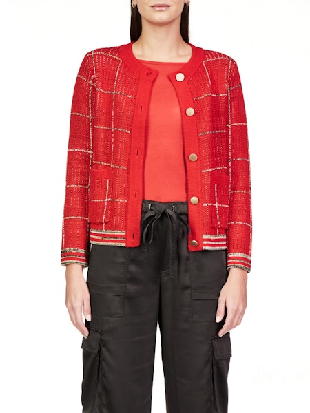 Sanctuary - Knitted Lady Jacket - Mars Red Multi